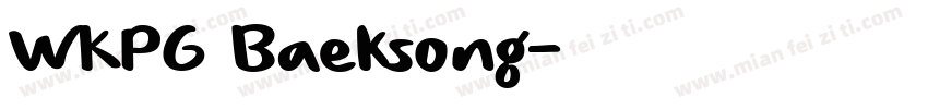 WKPG Baeksong字体转换